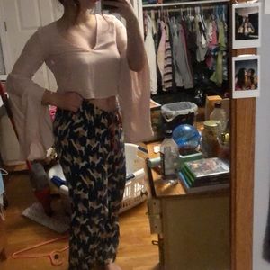 pink long sleeve crop top